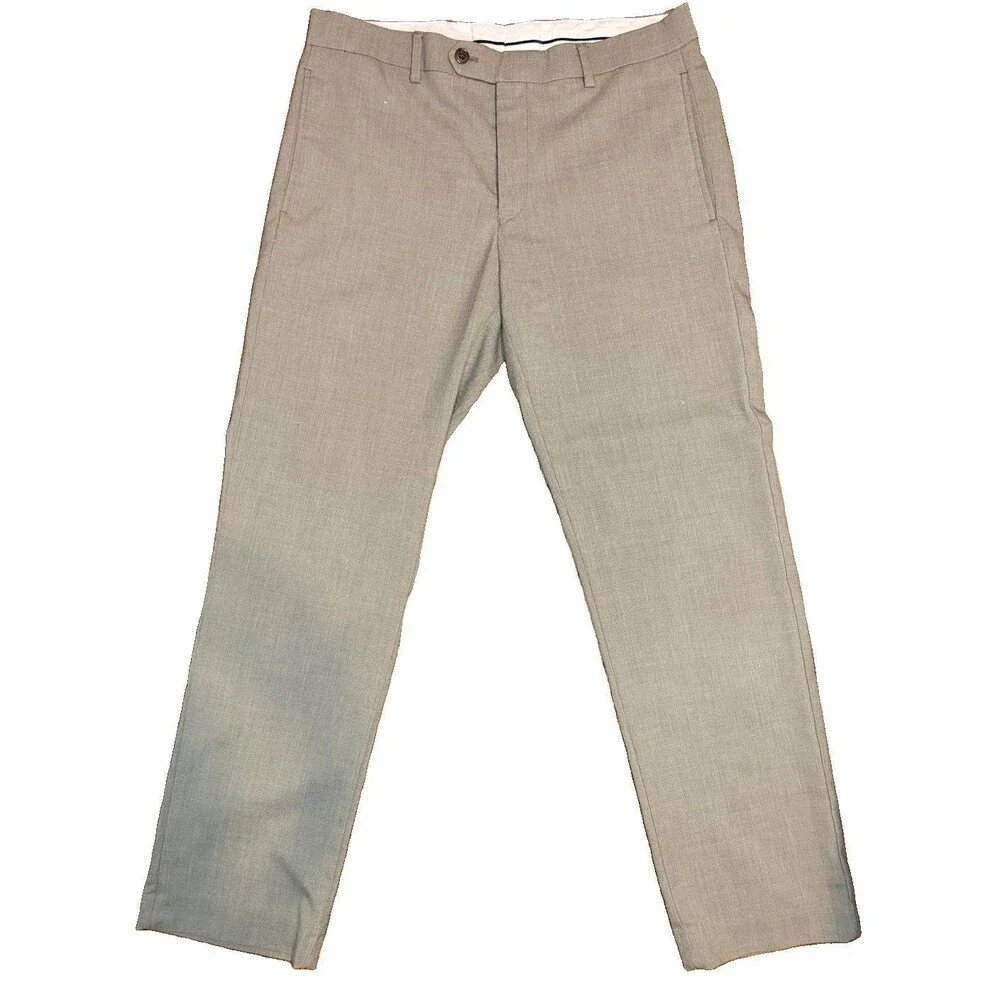 Lauren Ralph Lauren Men’s Dress Pants Tan Khaki Flat Front Trousers Size 33x30